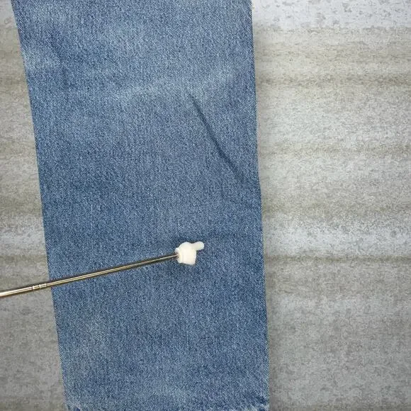 Vintage 90s Rustler Skater Jeans 34x32 Relaxed Straight Leg Fit Light Wash Denim - Picture 4 of 5